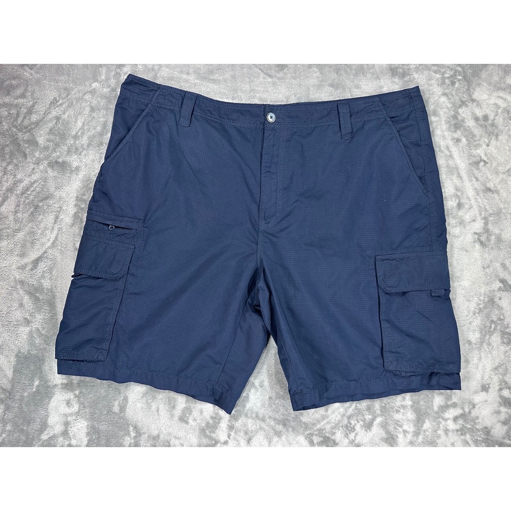 Bob Timberlake Mens Navy Blue Ripstop Cargo Shorts Size 44 Hiking Outdoor Pocket